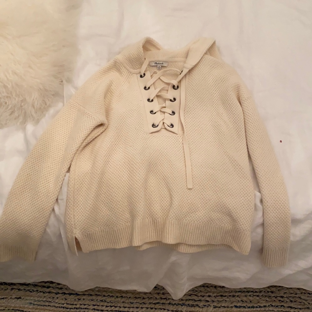 Madewell 100% Wool Cross Sweater